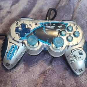 NFL Carolina Panthers Themed PS2 Gaming Controller - Blue and Silver